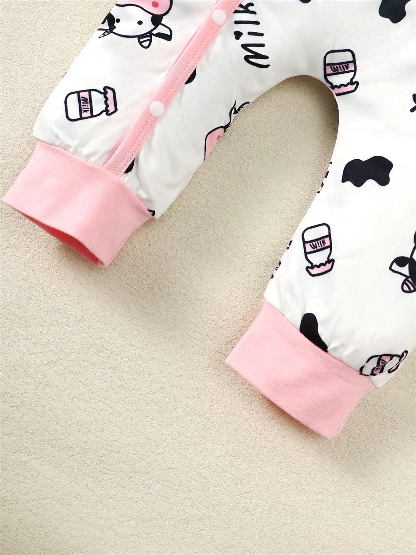 Cow Print Baby Romper & Headband Set