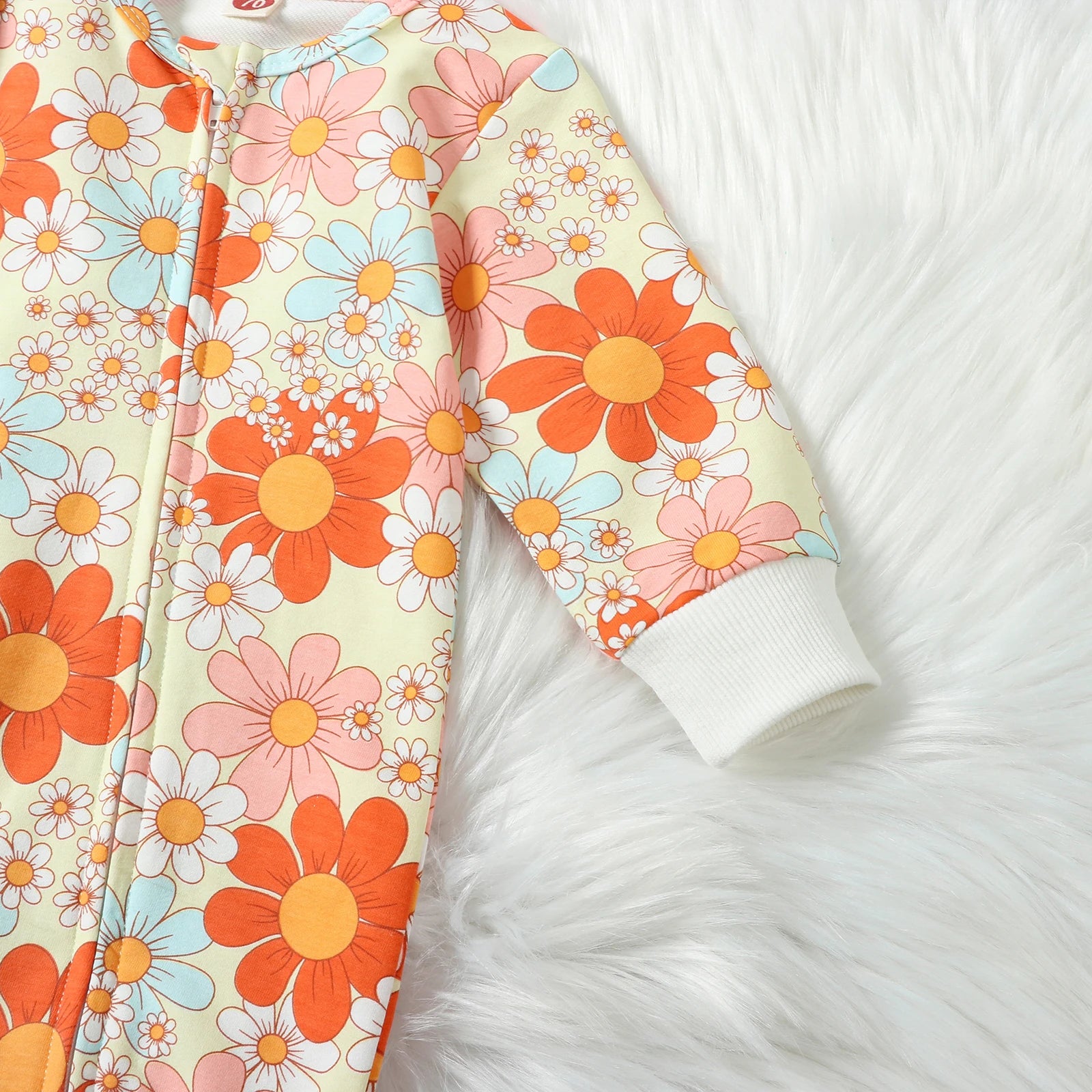 Floral Soft Bodysuit with Zip