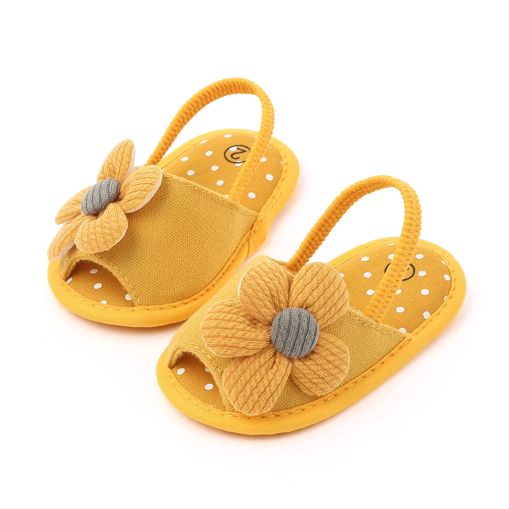 Baby Girl Soft Cotton Sandal with Daisy