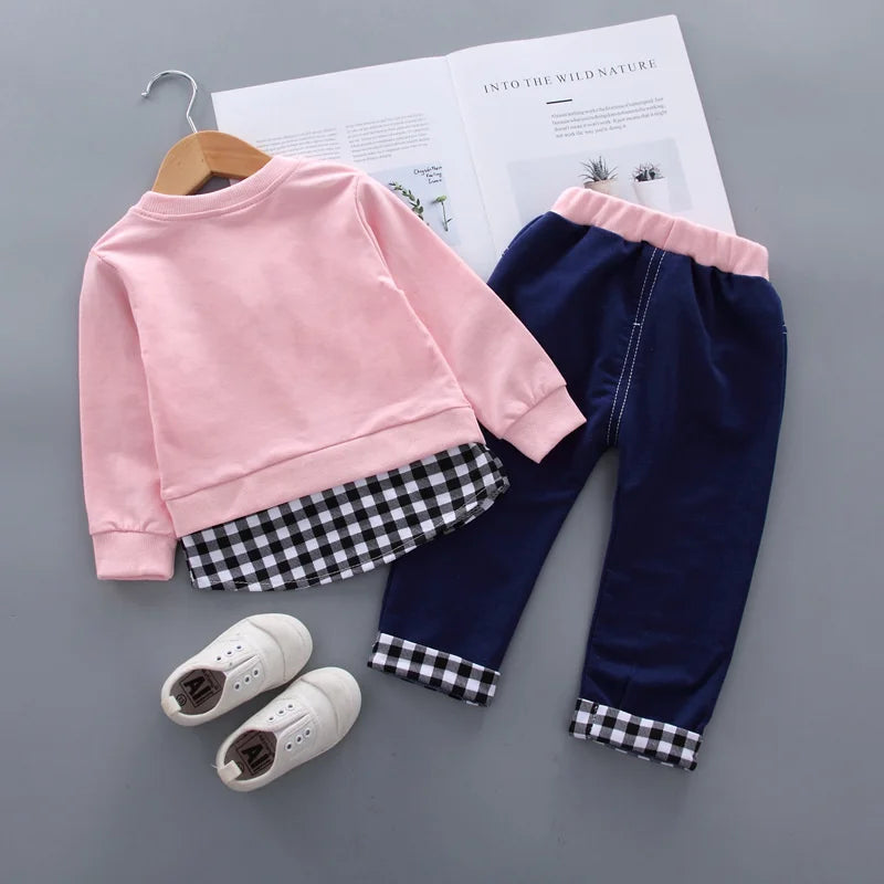 Casual Chic 2Pcs Set Tracksuit : Top & Pants