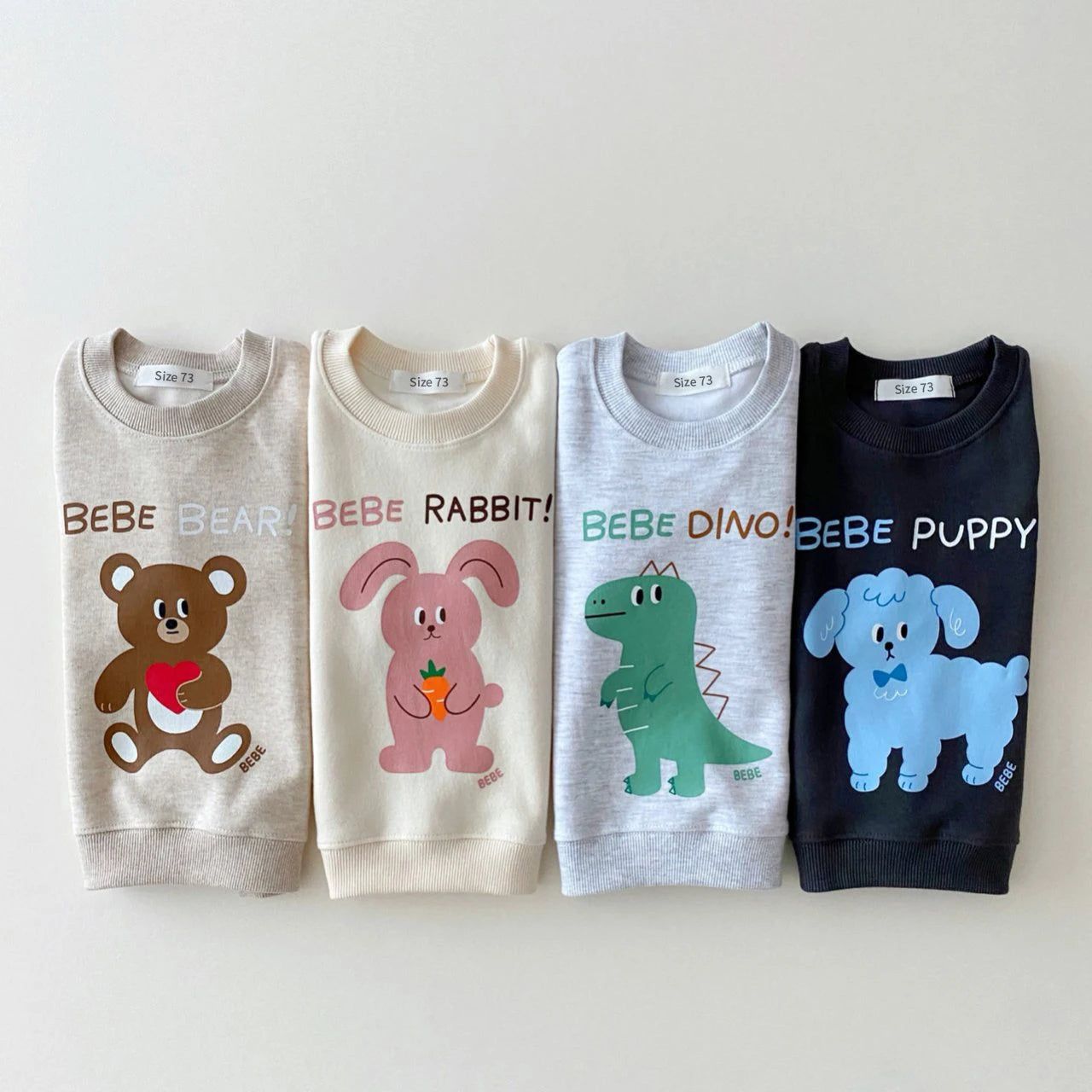 2PCs soft Cotton Cartoon set: Sweatshirt + Pant