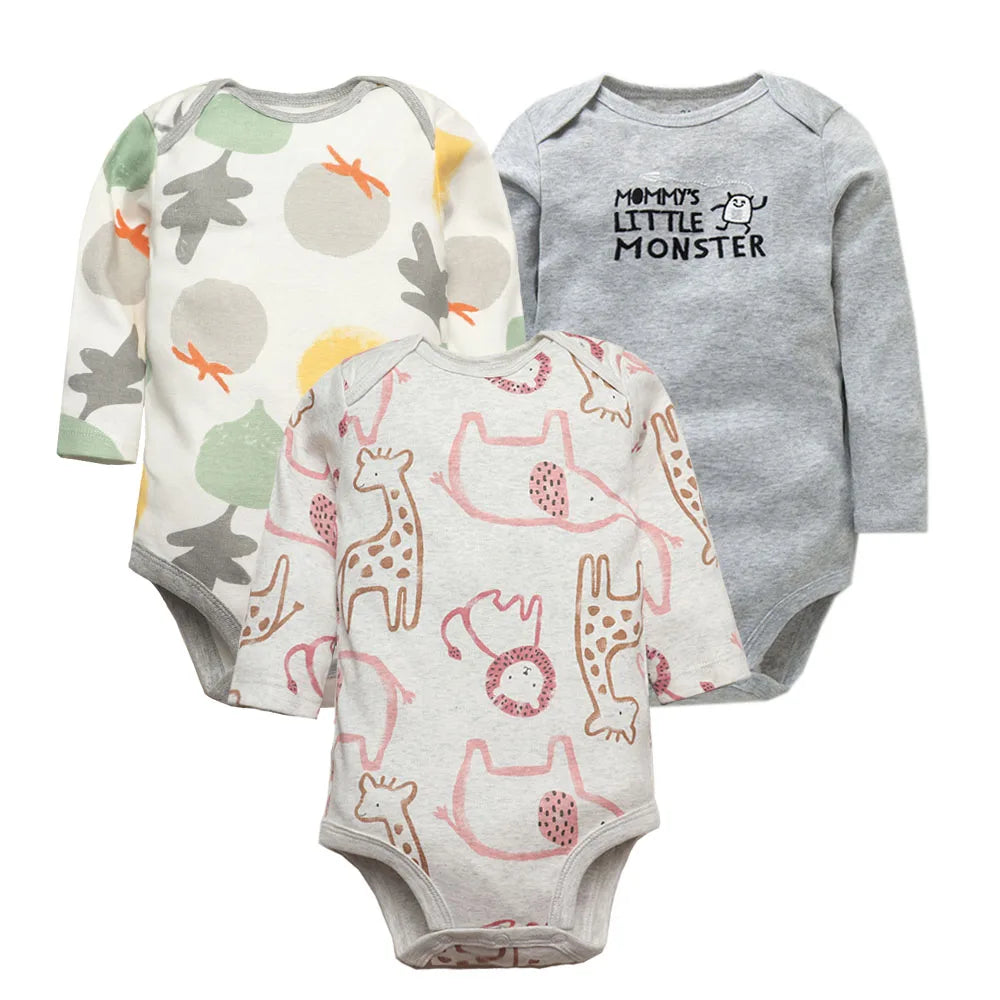 Soft Cotton Baby Bodysuit Romper Pack of 3 & 5