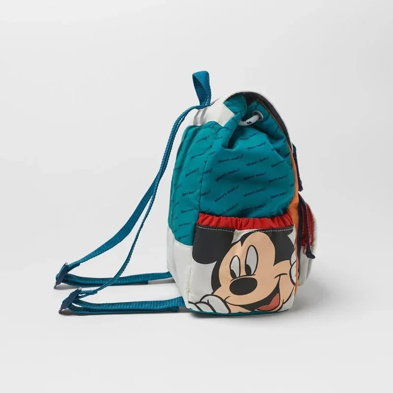 Disney's Children's Backpack Luxury Brand Children's School Bag Cartoon Cute High-quality Fashion Girl Drawstring Backpack