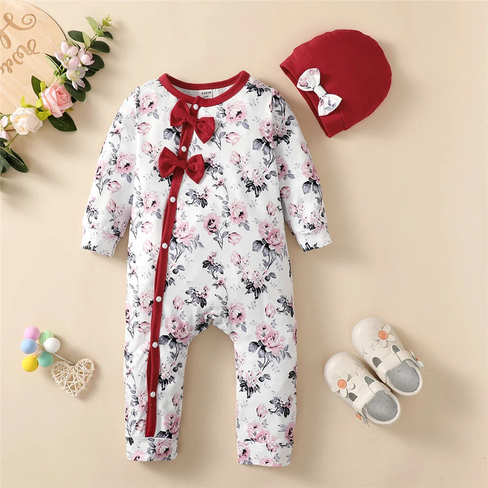 Floral Charm Baby Girl Romper Bodysuit