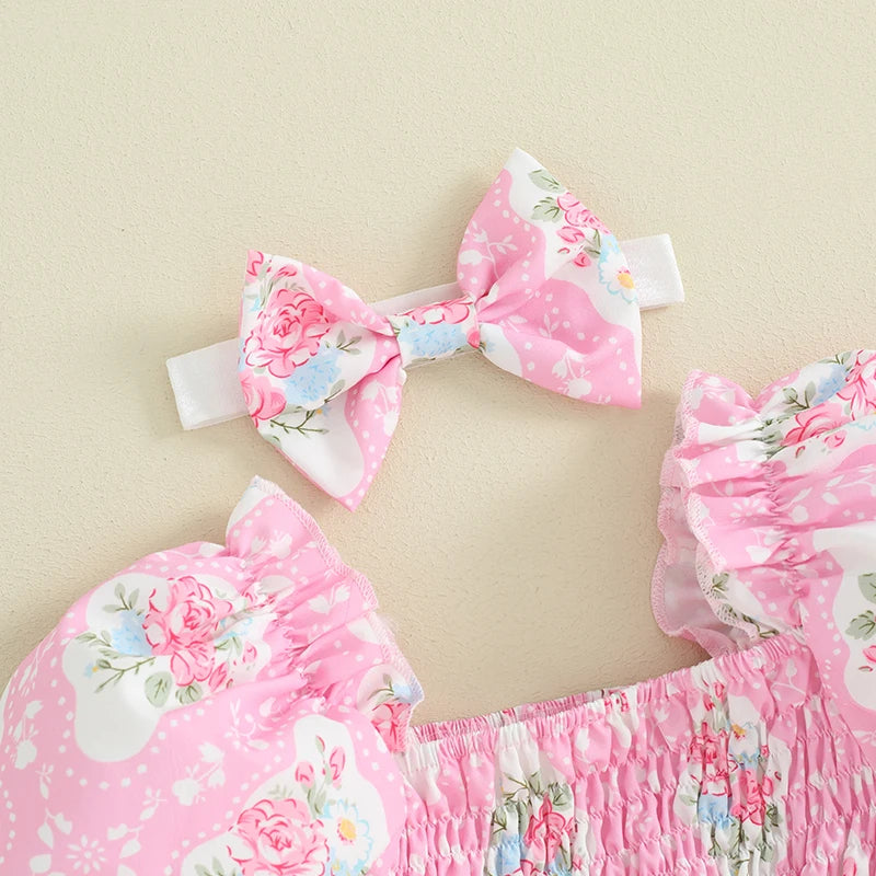 Princess Puff Sleeve Romper with Headband