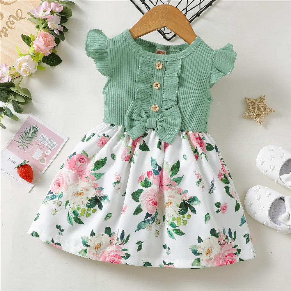 Adorable Floral Dress with Bow