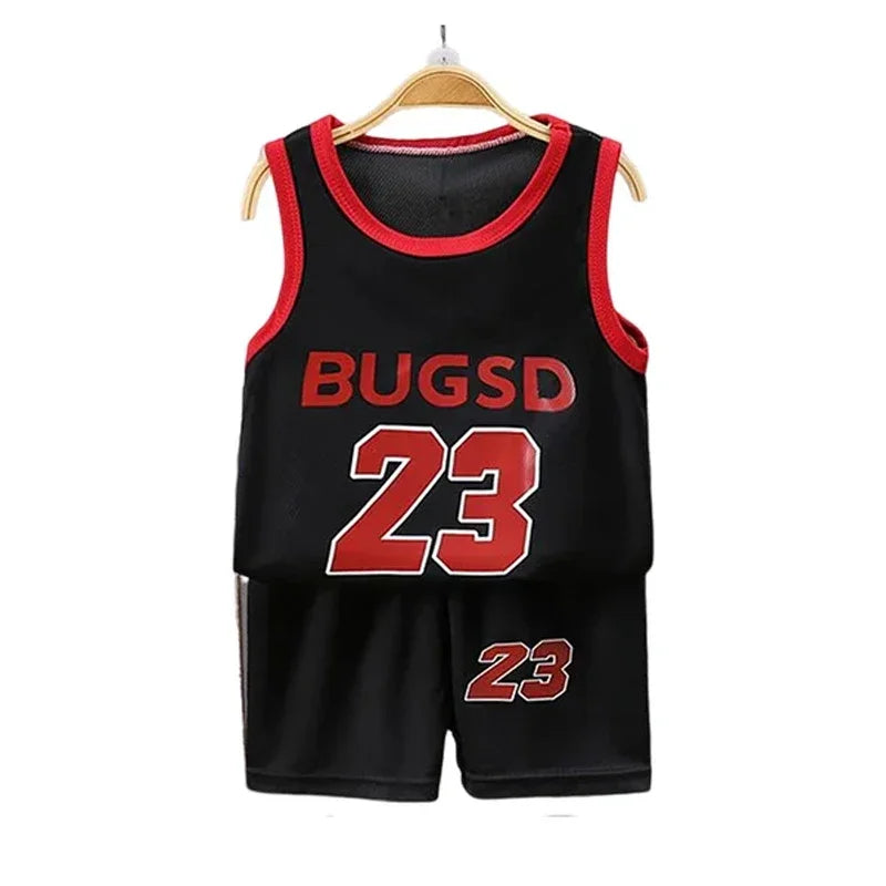 Sleeveless Basketball T-shirts and Shorts Set