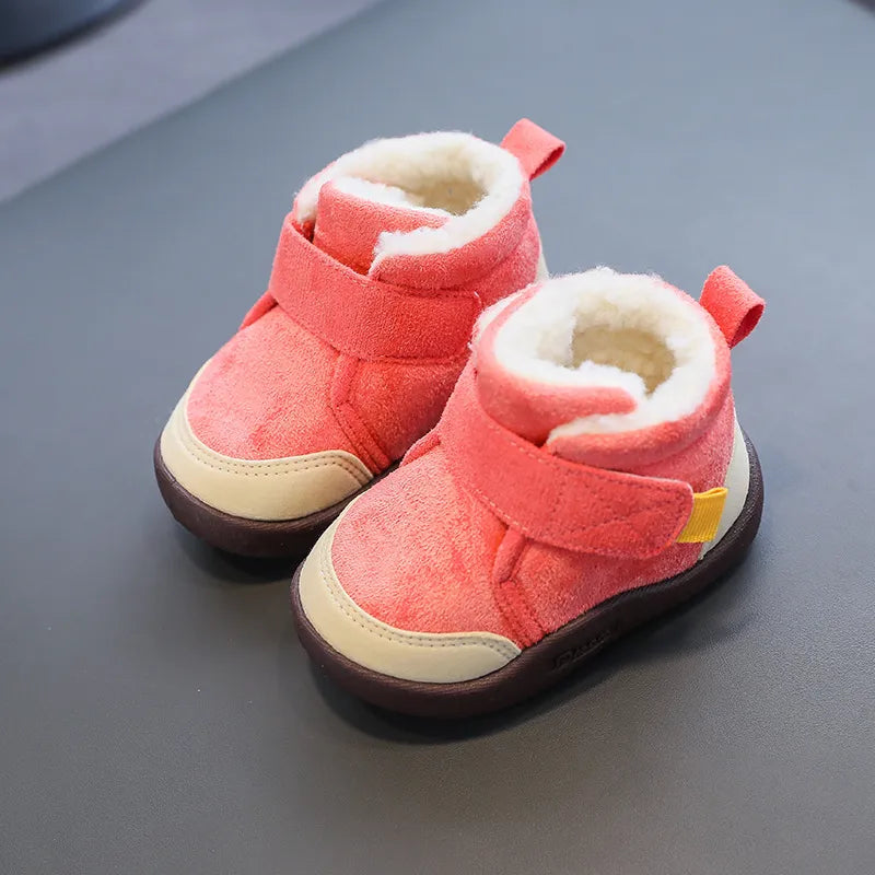 Toddler Baby Boots Winter Boys Girl Warm Baby Snow Boots Plush Soft Bottom Infant Shoes Newborn Baby Outdoor Sneakers Kids Shoes