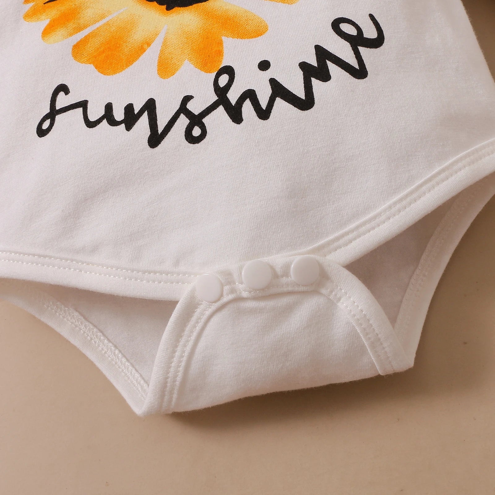 Adorable Sunflower 3-Piece Outfit: Pants & Romper & Headband