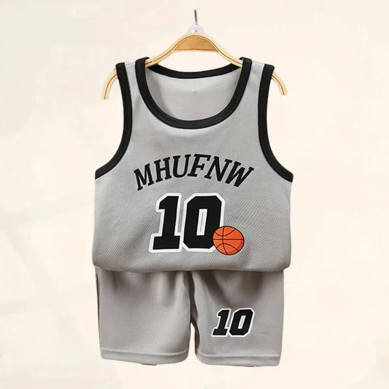 Sleeveless Basketball T-shirts and Shorts Set