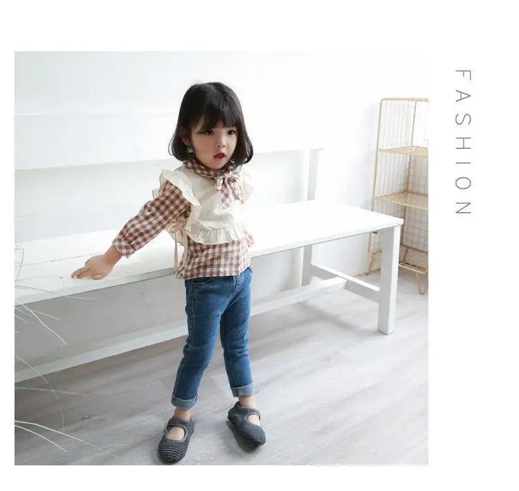 Kids Elastic Waist Casual Denim Pants