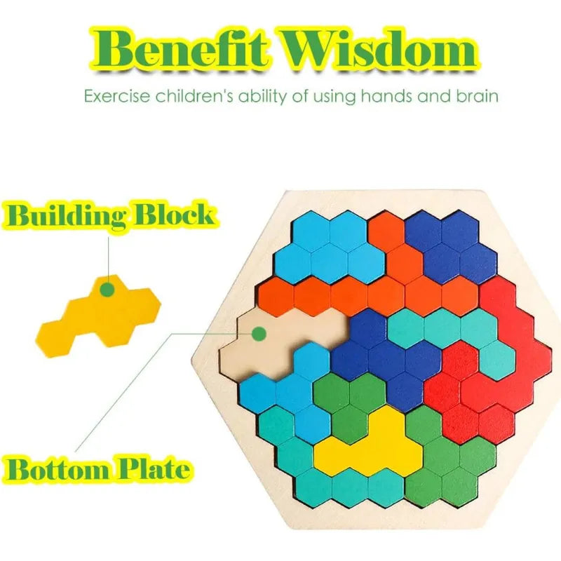 3D Brain Teasers Wooden Puzzles for Kids & Adults