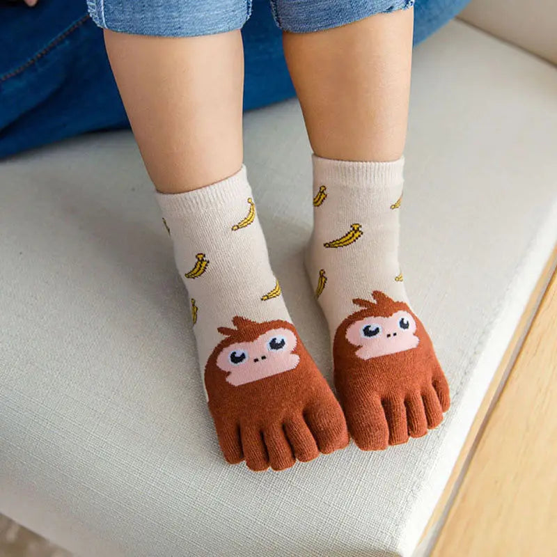 Cotton Animal Toe Socks