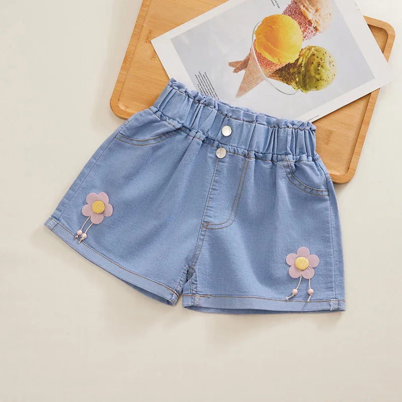 Kids' Baby Summer Denim Shorts: Cute and Cool Casual Bottoms for Girls