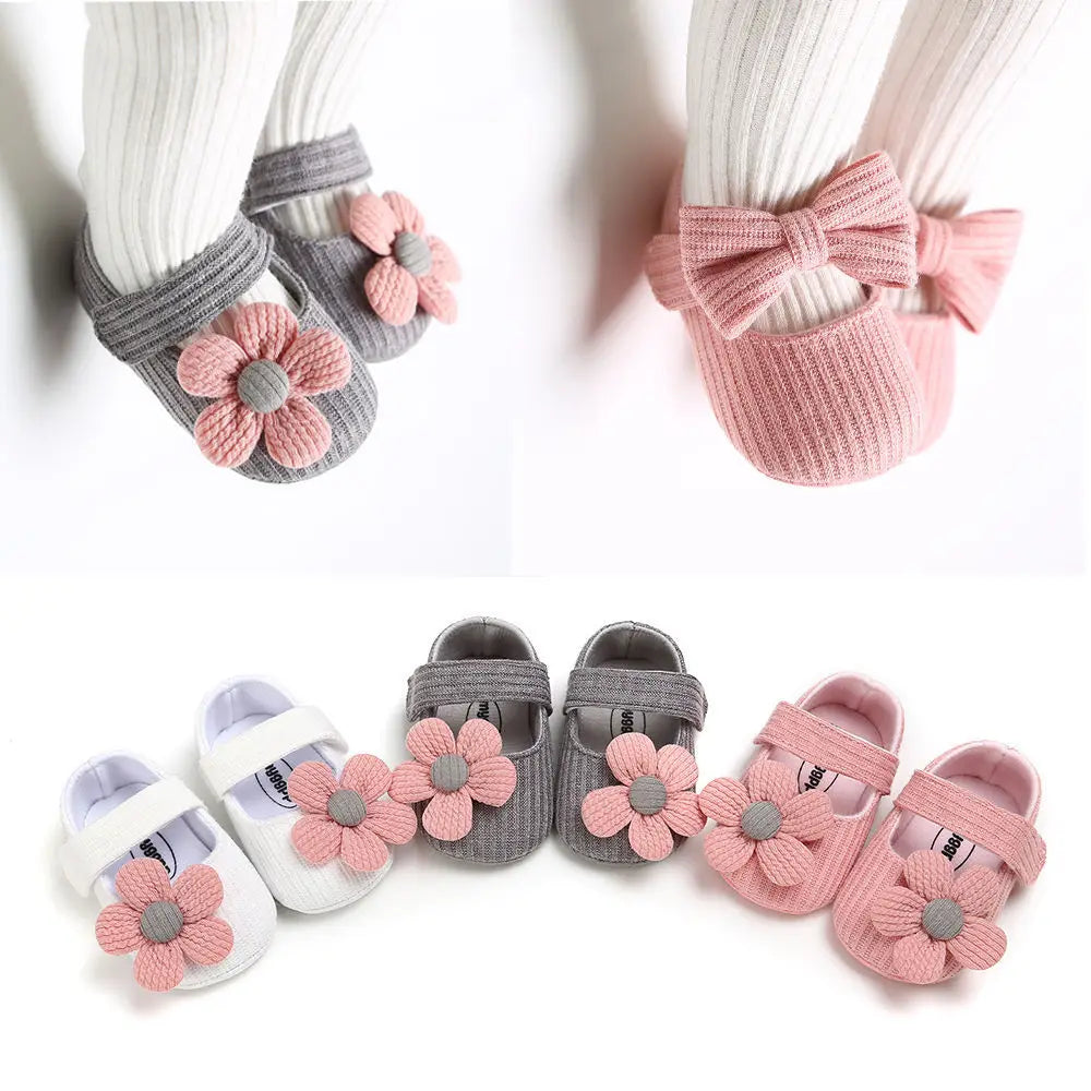 Retro Cotton Baby Girls Shoes: Soft Bottom Prewalkers for Infants (0-18M)