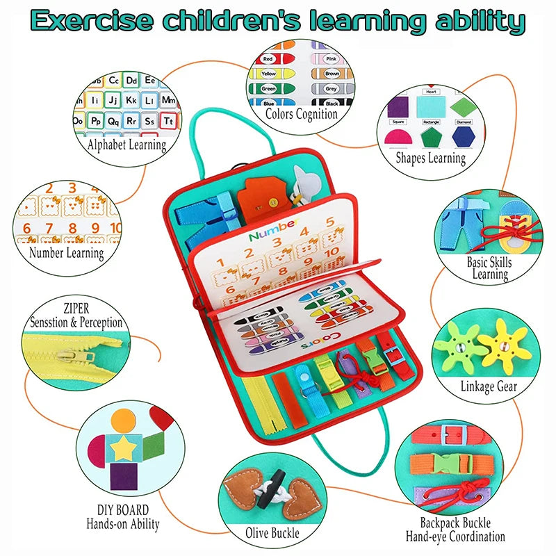 Montessori Busy Board: Engaging Sensory Toy