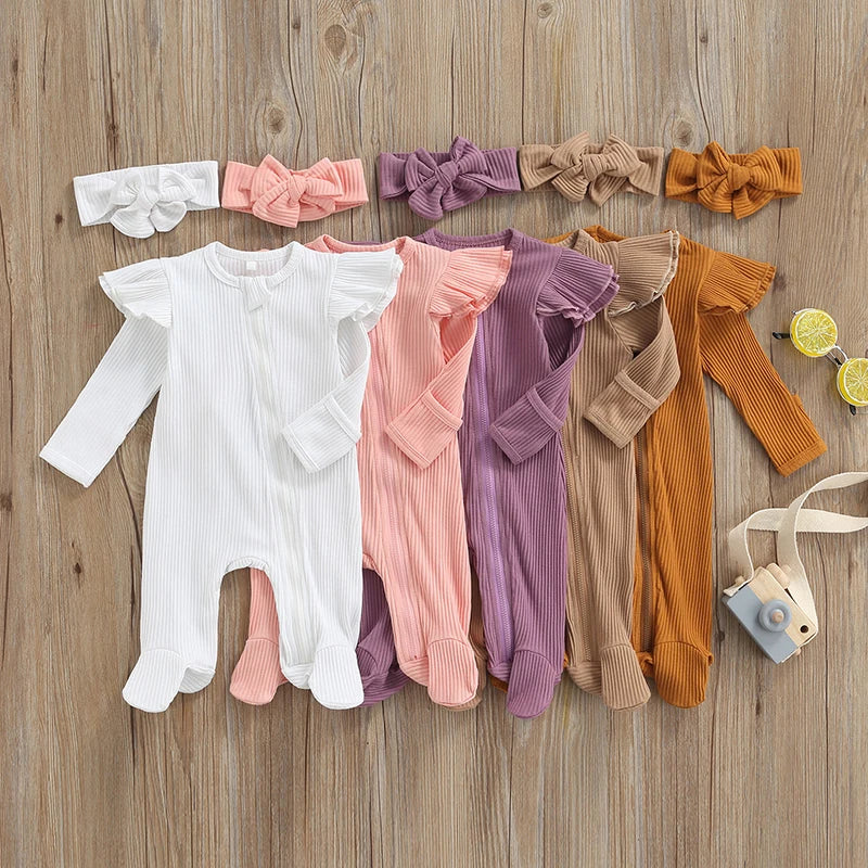 FOCUSNORM Cozy Rompers: 5 Colors for Baby Fun