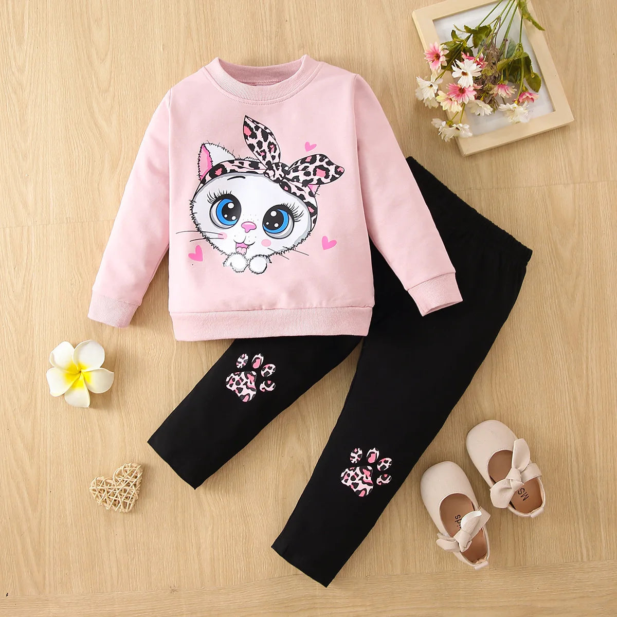 2PCs Cat Print Set