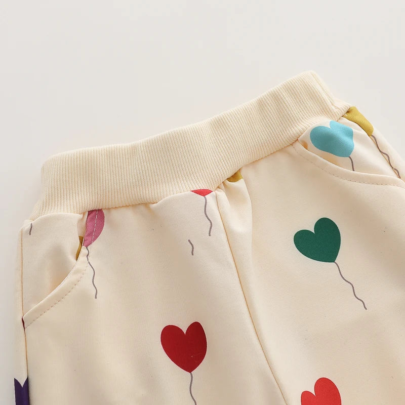 2PCS Love Balloon Sweater & Pant Set