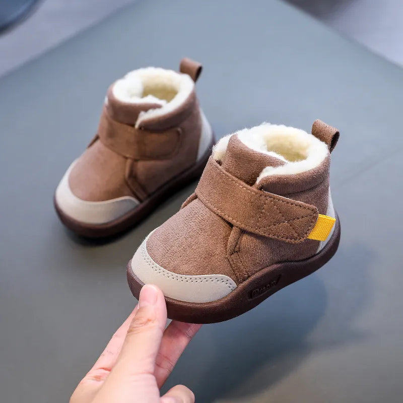 Toddler Baby Boots Winter Boys Girl Warm Baby Snow Boots Plush Soft Bottom Infant Shoes Newborn Baby Outdoor Sneakers Kids Shoes