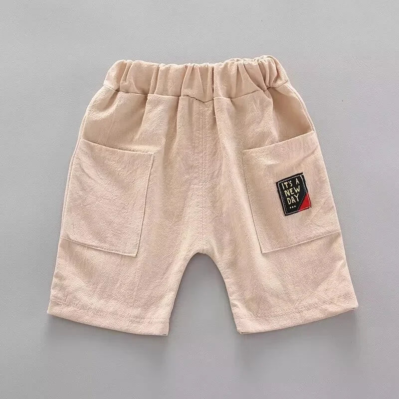 2Pcs Baby Pure Cotton Shirt with Shorts